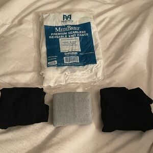 Premium Seamless Knit Pants - White, Black and Gray (7 pairs)